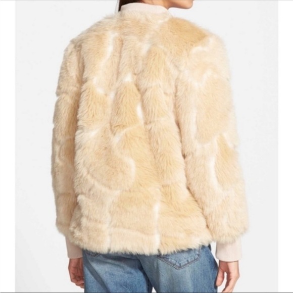 Leith Faux Fur Open Front Jacket xs/s - Picture 2 of 8